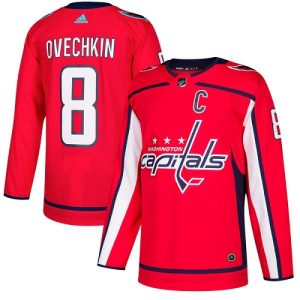 Miehille NHL Washington Capitals Pelipaita Alex Ovechkin #8 Authentic Punainen Koti